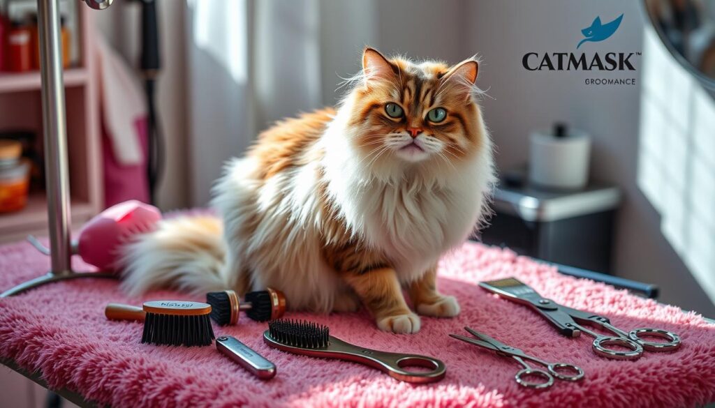 Persian cat grooming