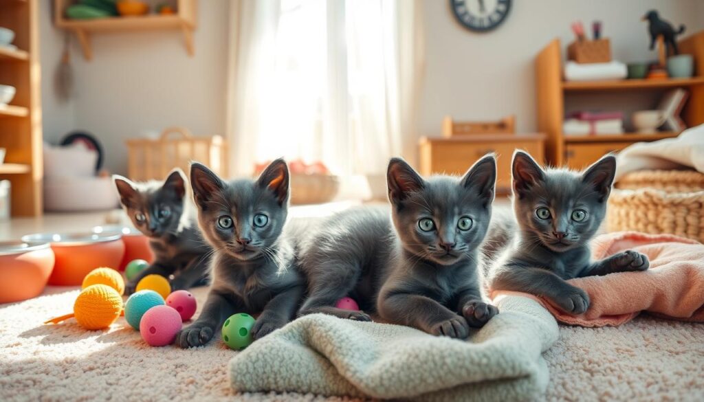 Russian Blue Kitten Care