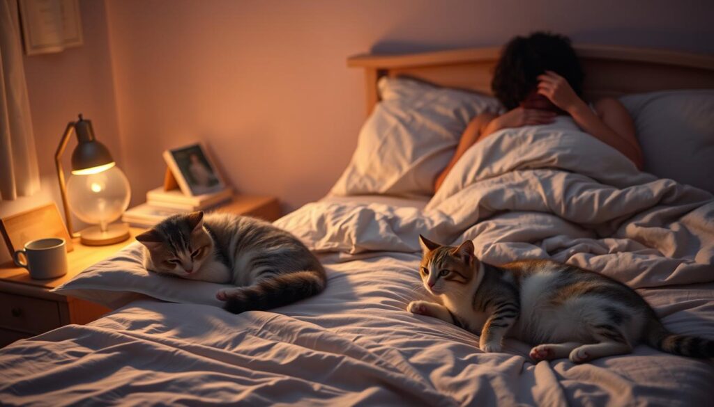 bedtime routine with cats